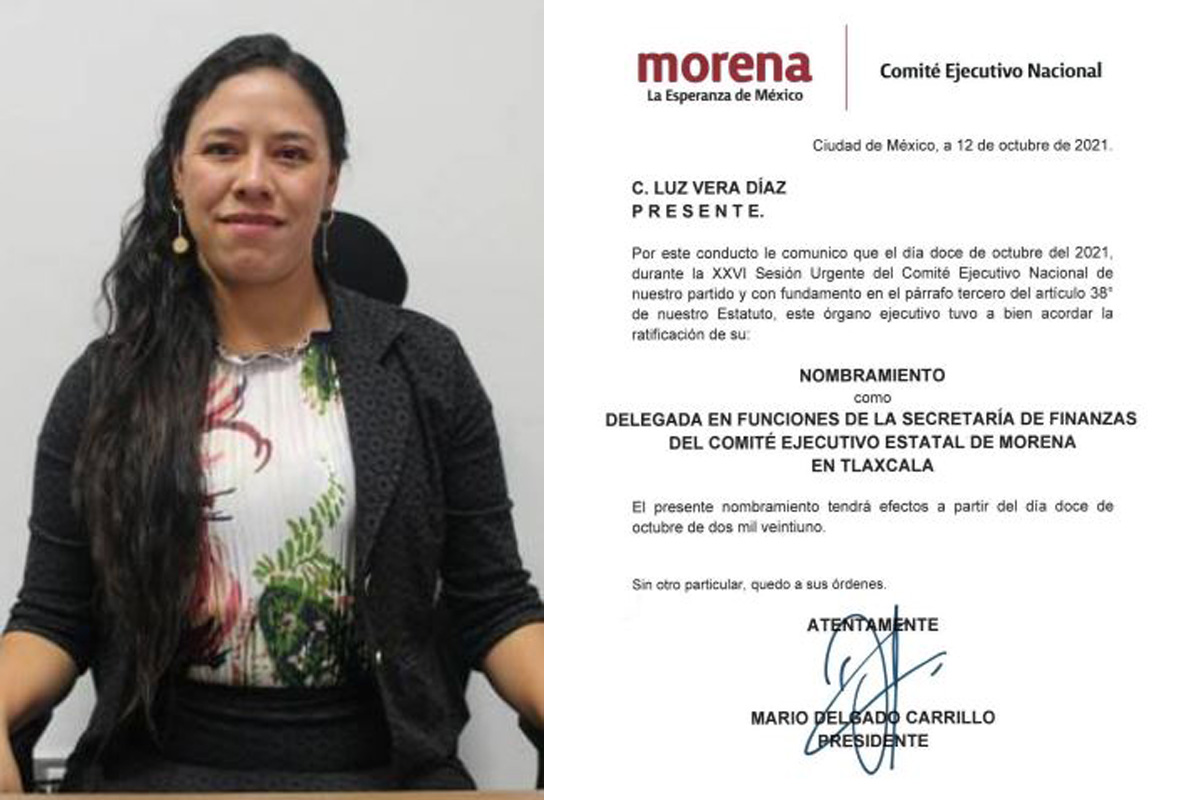 secretaria de Finanzas del Comité Ejecutivo Estatal de morena en Tlaxcala